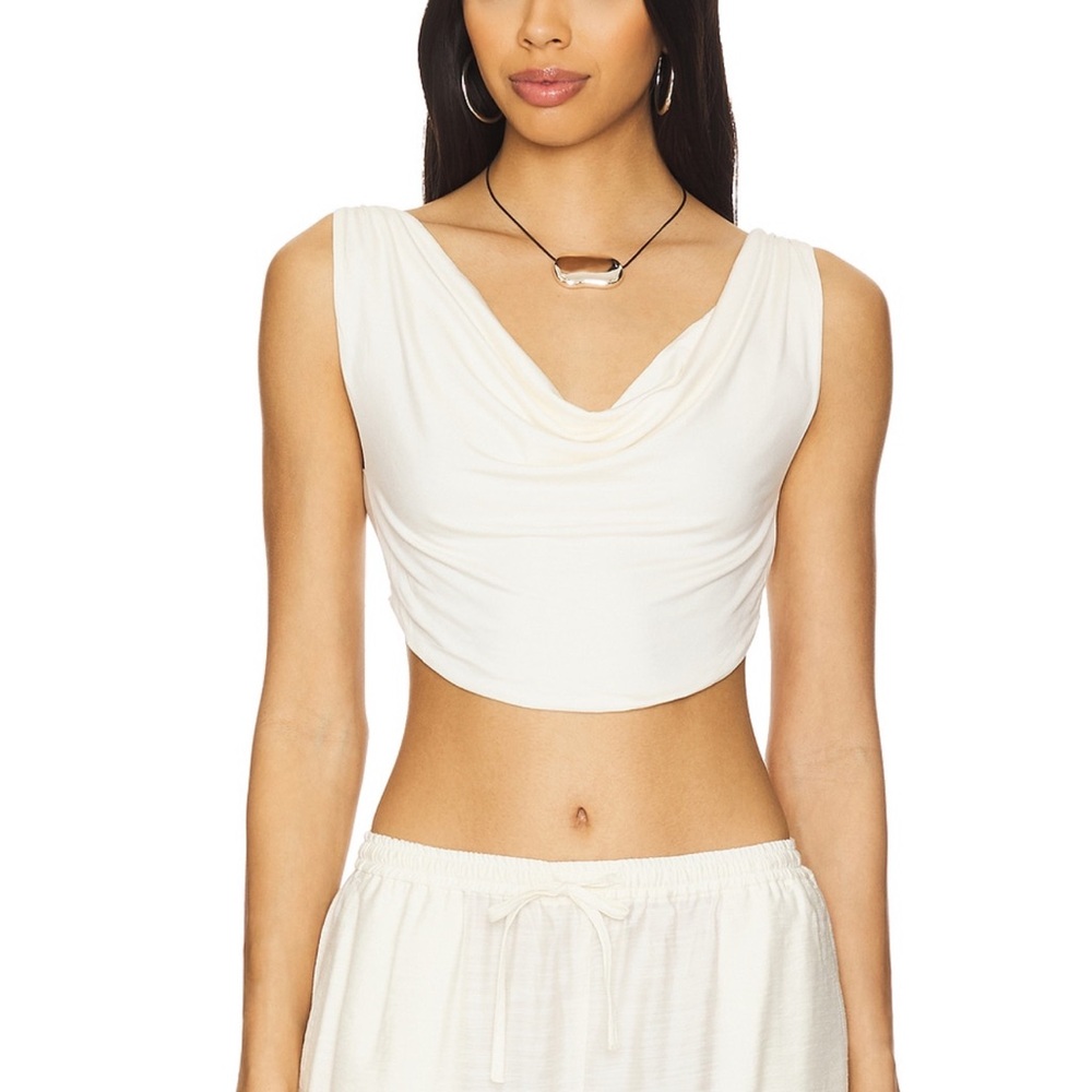 Indah Maya Solid Cowl Neck Vest Top